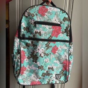 Ful Floral Laptop Backpack - Teal and Red NEW